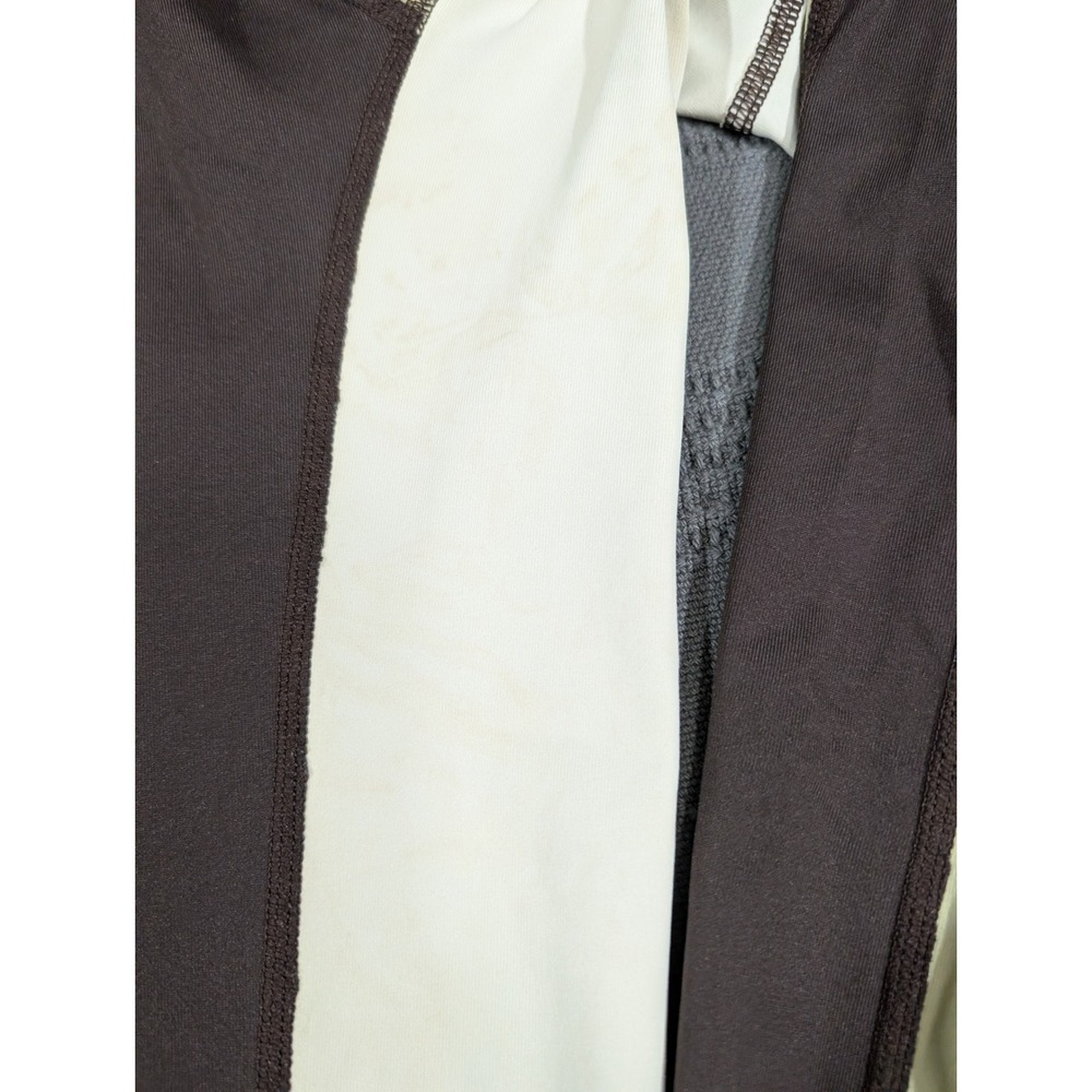Quiksilver UVtech Rash Guard Mens Medium Brown Cream Long Sleeve Swim Shirt - Picture 10 of 10